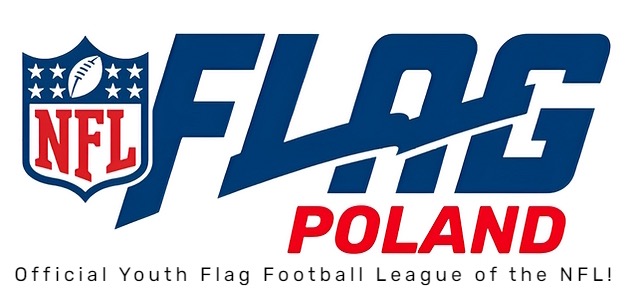Logo NFL Flag Poland — oficjalna młodzieżowa liga futbolu flagowego NFL